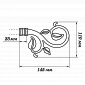 Карниз металлический для штор Осенний вальс 16/16 мм двухрядный, фото 2