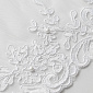 D-S21102-1 Вуаль-сетка Белая с вышивкой и бусинами по низу 500*260, фото 4